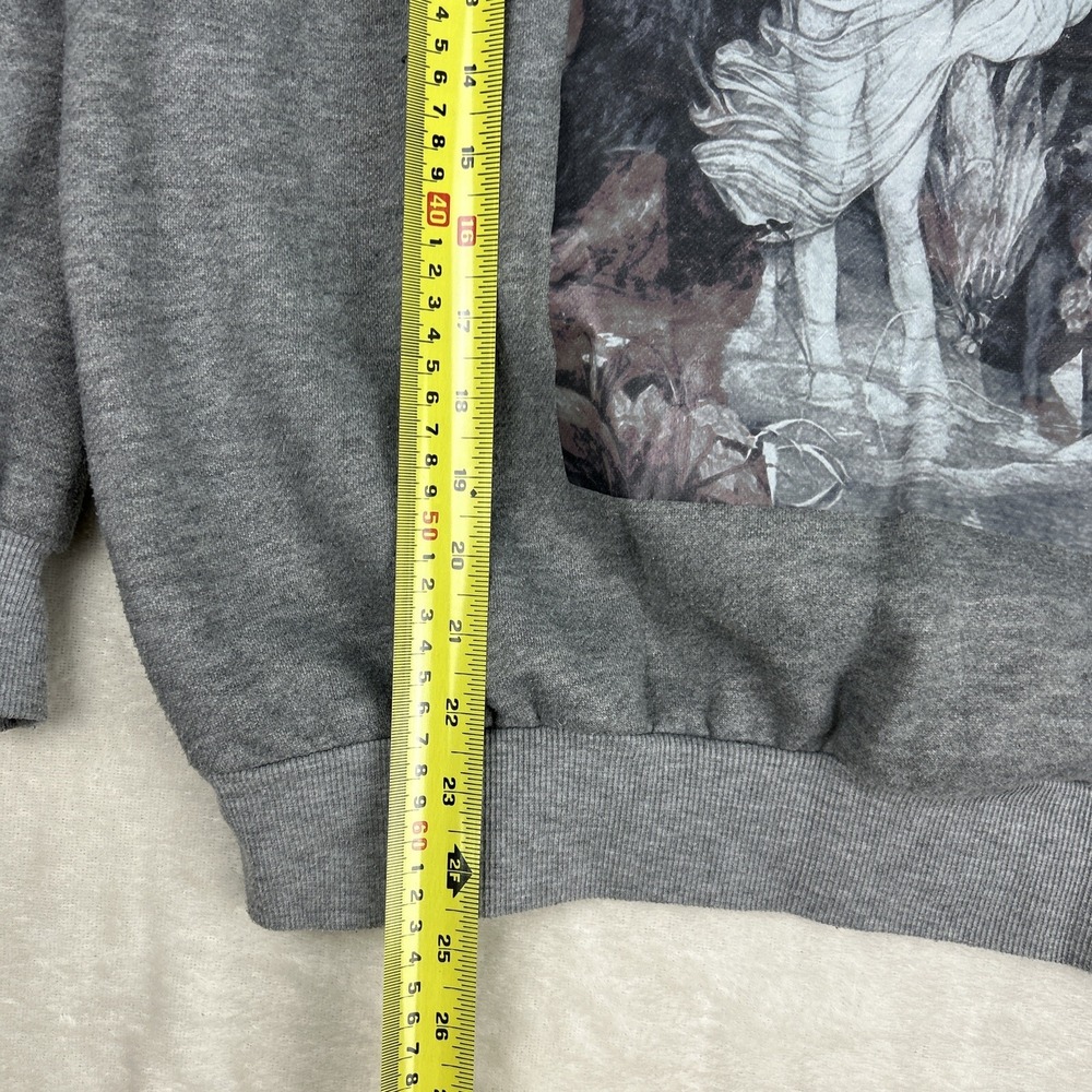 Hua Hua Jiang Brand Graphic Hoodie Grey Christina Pettersson Print Pullover Sz S - Picture 3 of 7